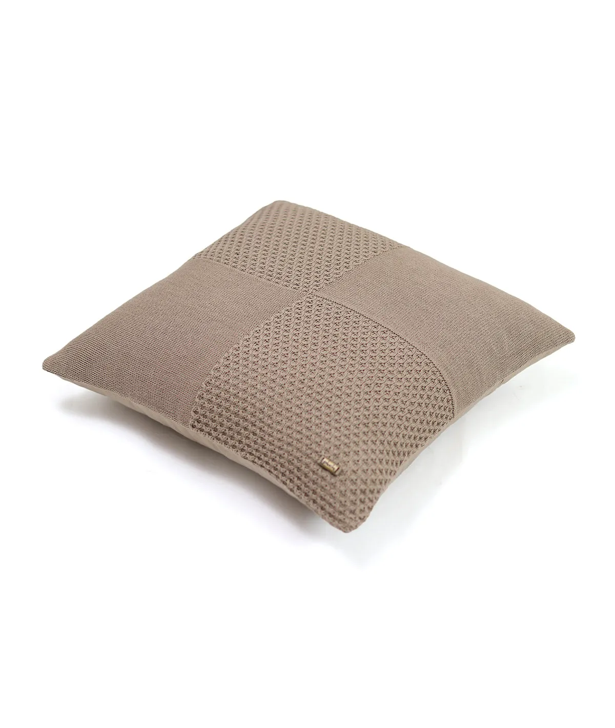 Kelly Fusion Stone Cotton Knitted Decorative 18 X 18 Inches Cushion Cover