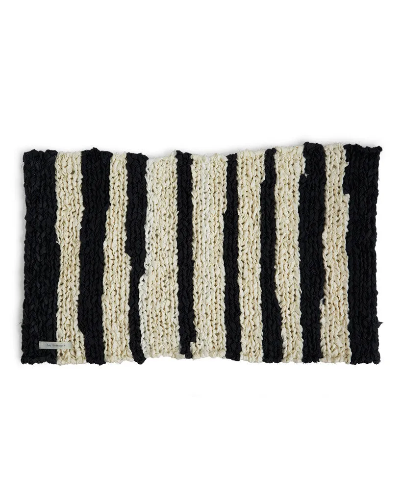 Knitted Linen Floor Mat - Striped (OUT OF STOCK)