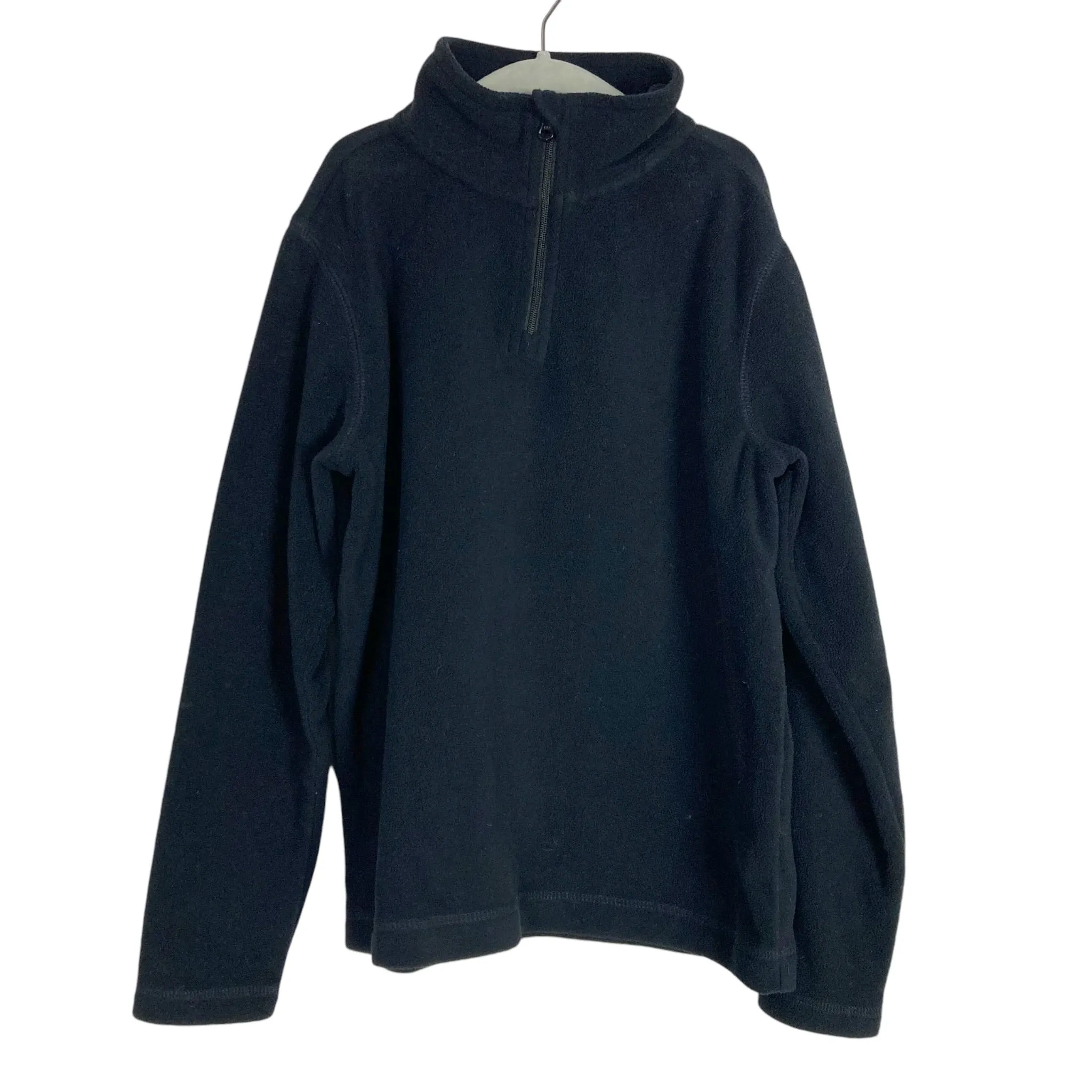 Lands End Black Fleece Zip Pullover- Size L (6-7Y)