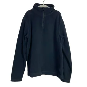 Lands End Black Fleece Zip Pullover- Size L (6-7Y)