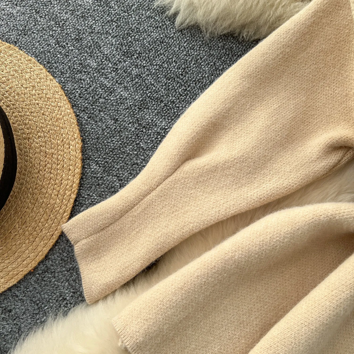 Lapeled Shawl Cardigan with Waistband