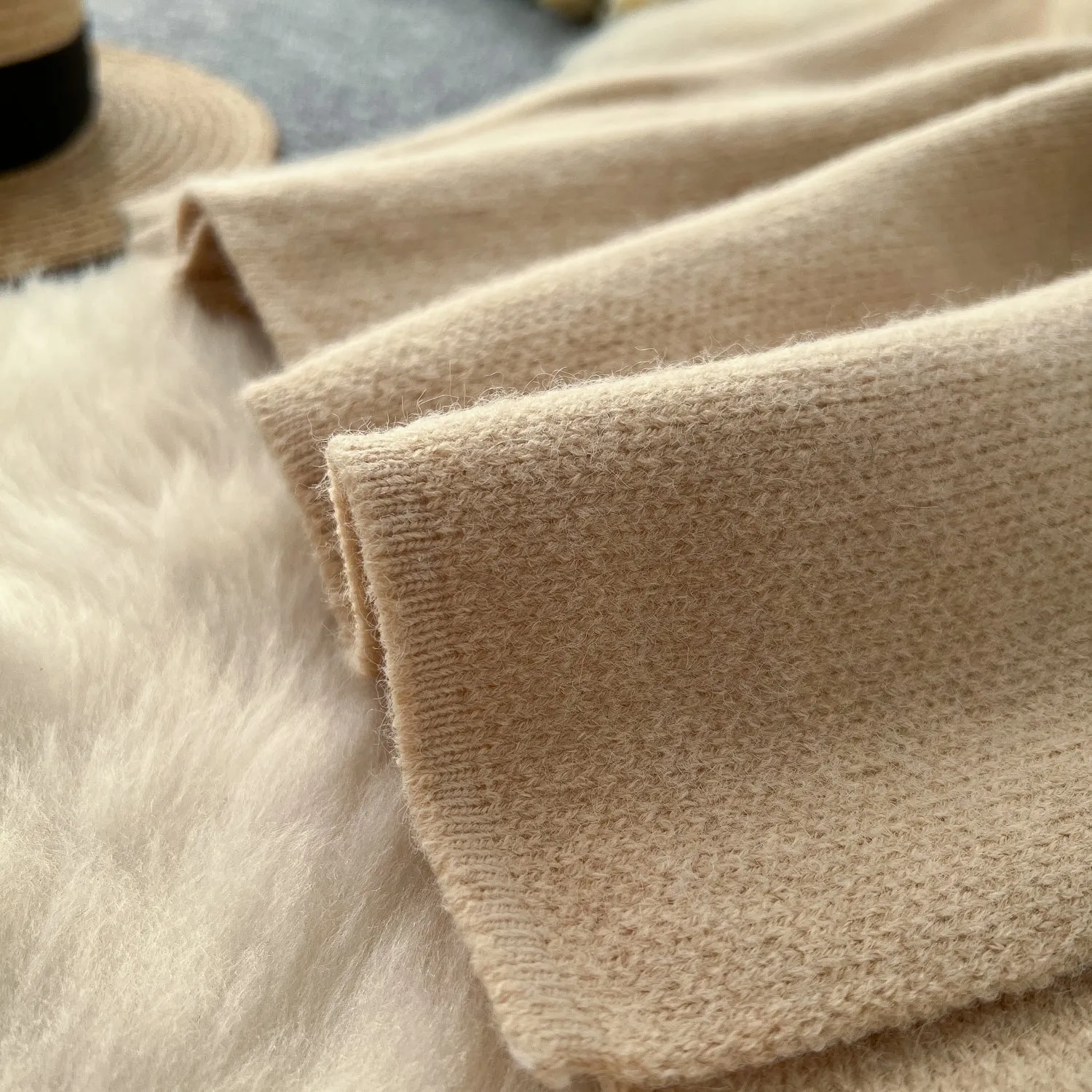 Lapeled Shawl Cardigan with Waistband