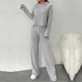 Leisure Knitted Long-sleeve Suit for Women