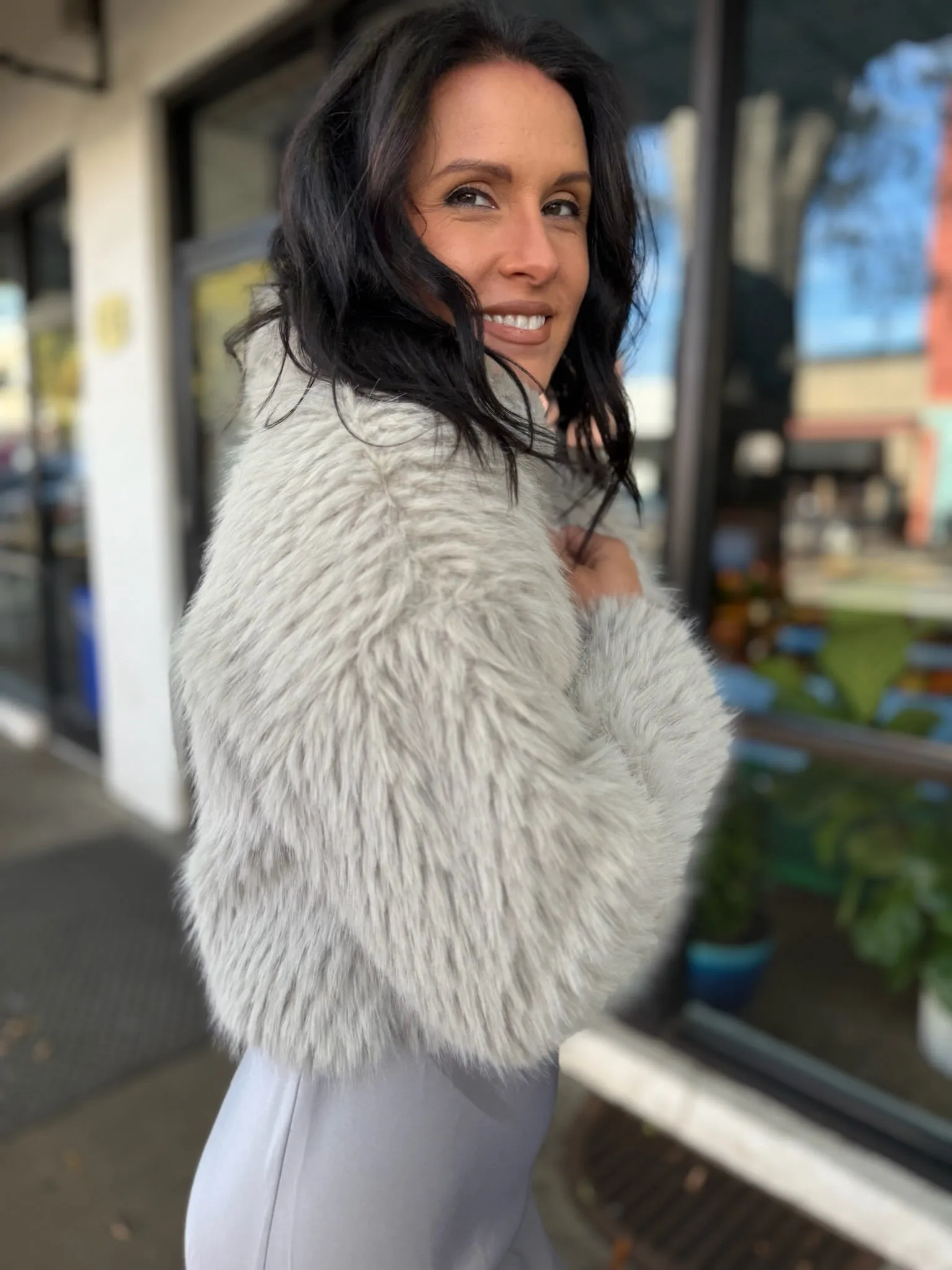 Lexi Faux Fur Crop Jacket