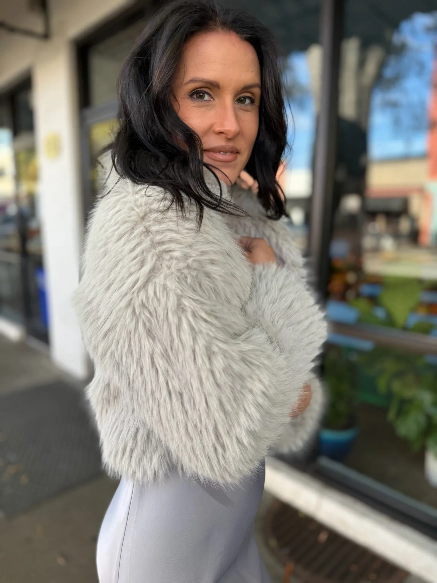 Lexi Faux Fur Crop Jacket