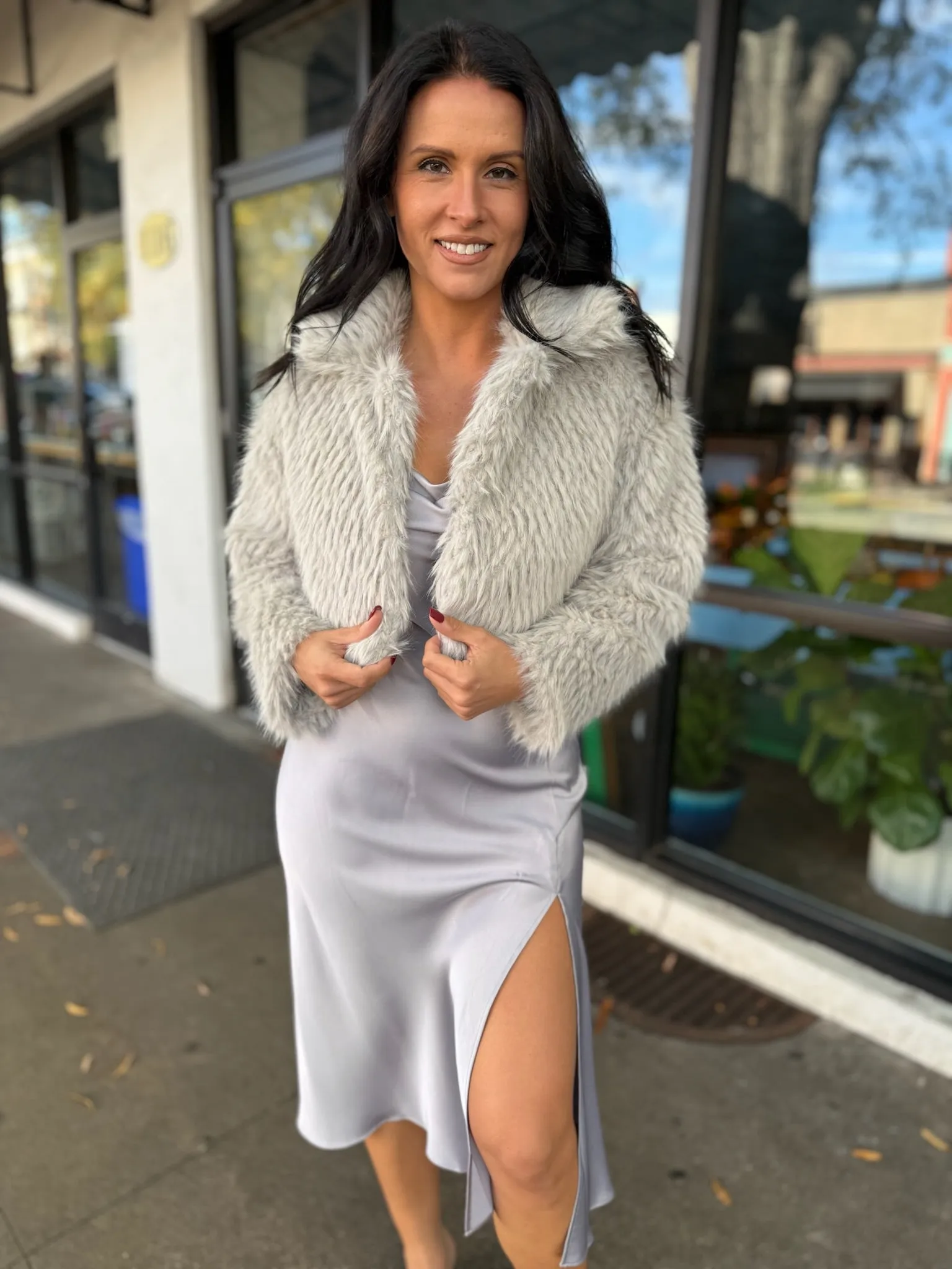 Lexi Faux Fur Crop Jacket