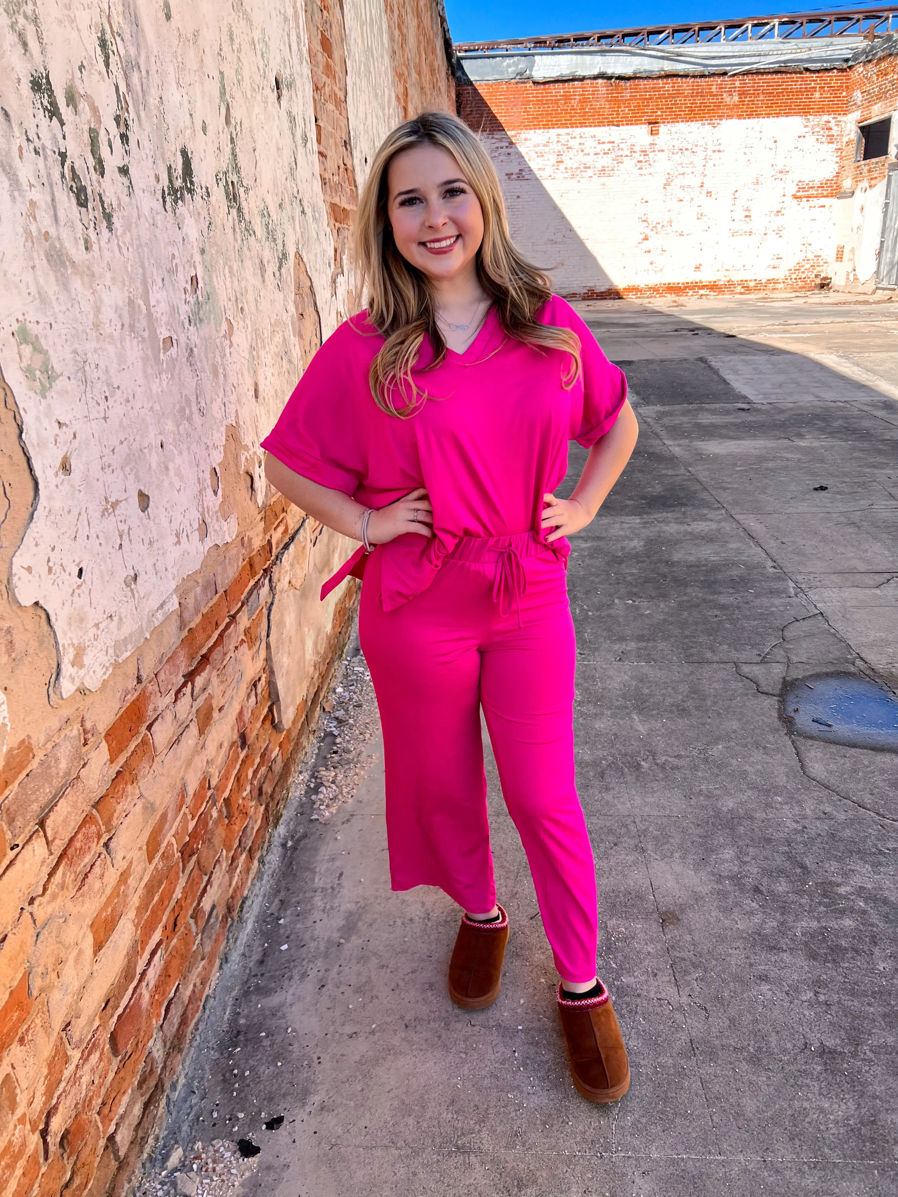 Lexi Lounge Pants Fuchsia
