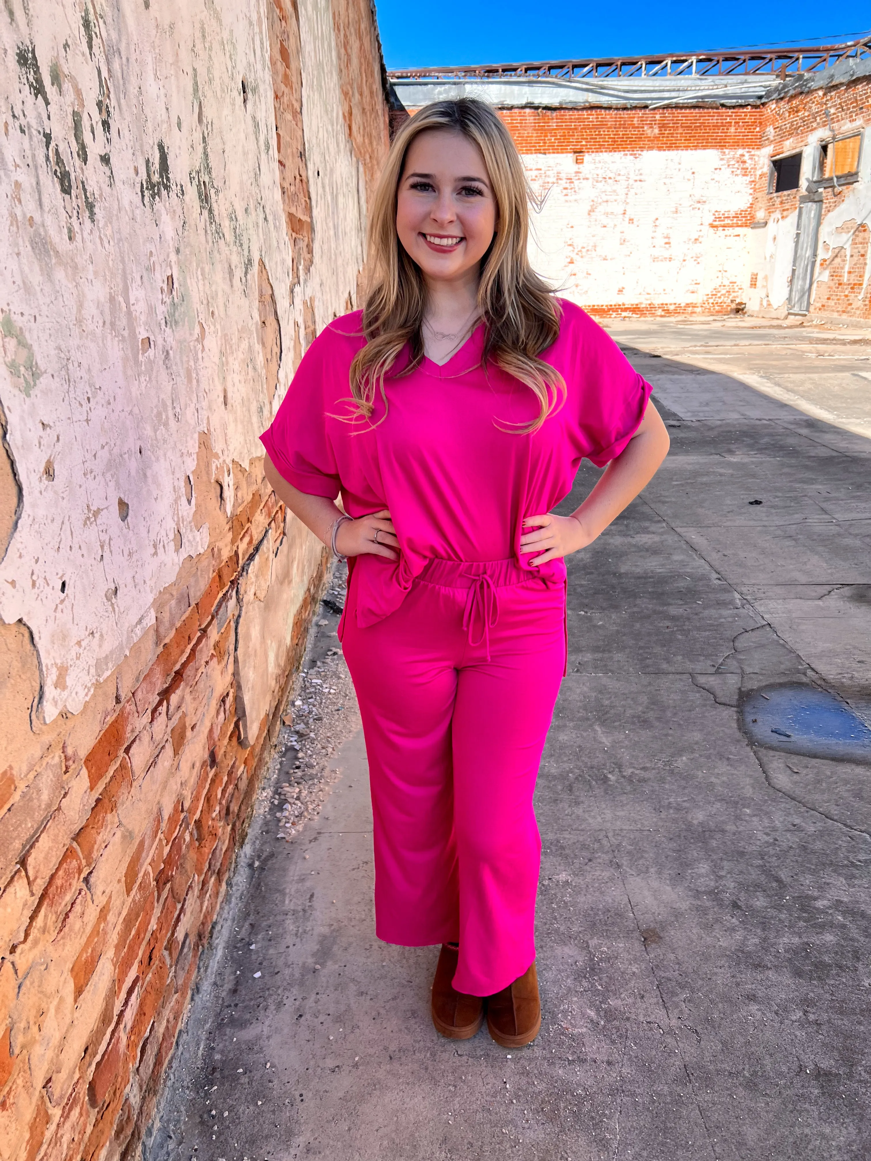 Lexi Lounge Pants Fuchsia