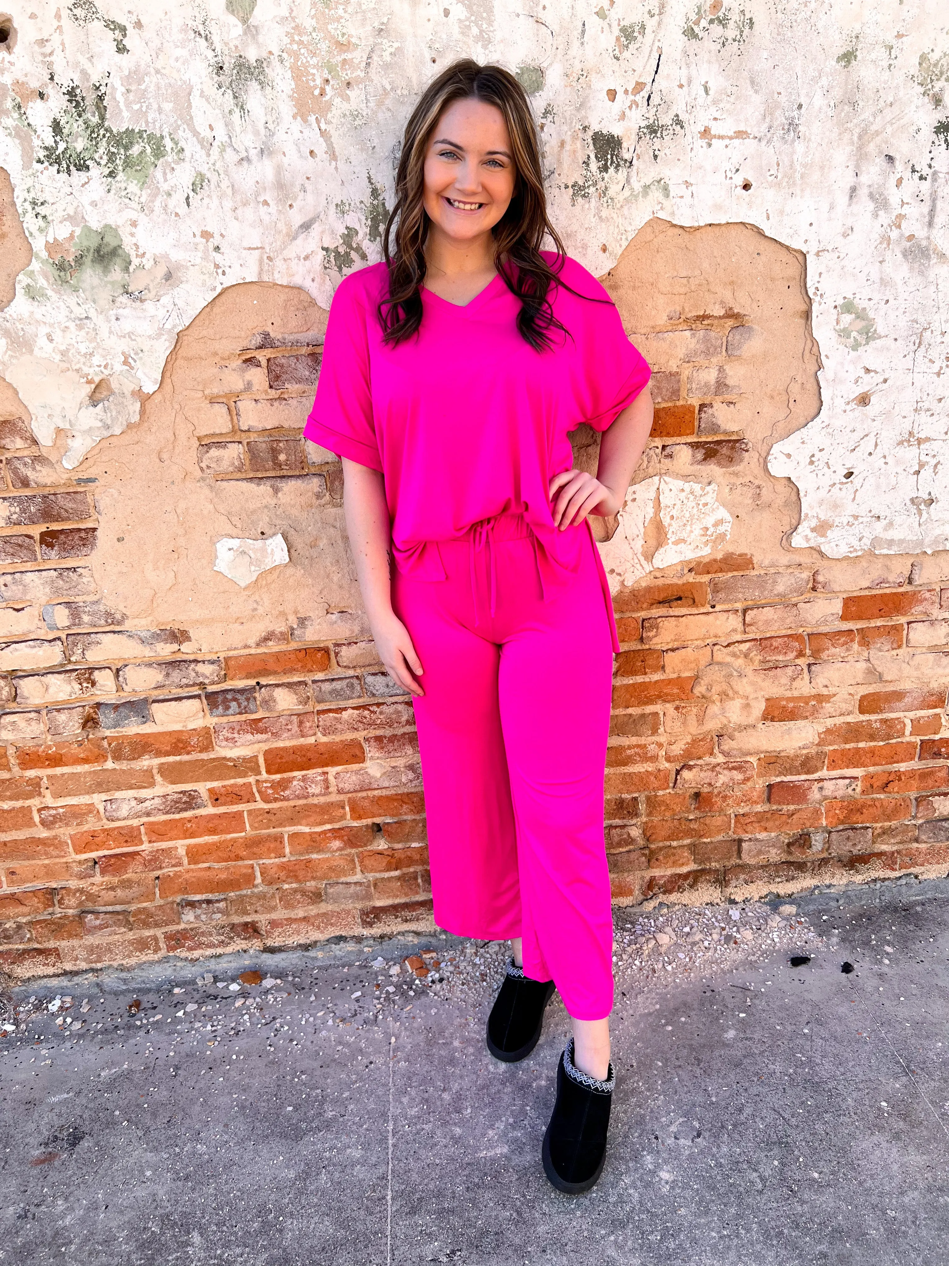 Lexi Lounge Pants Fuchsia