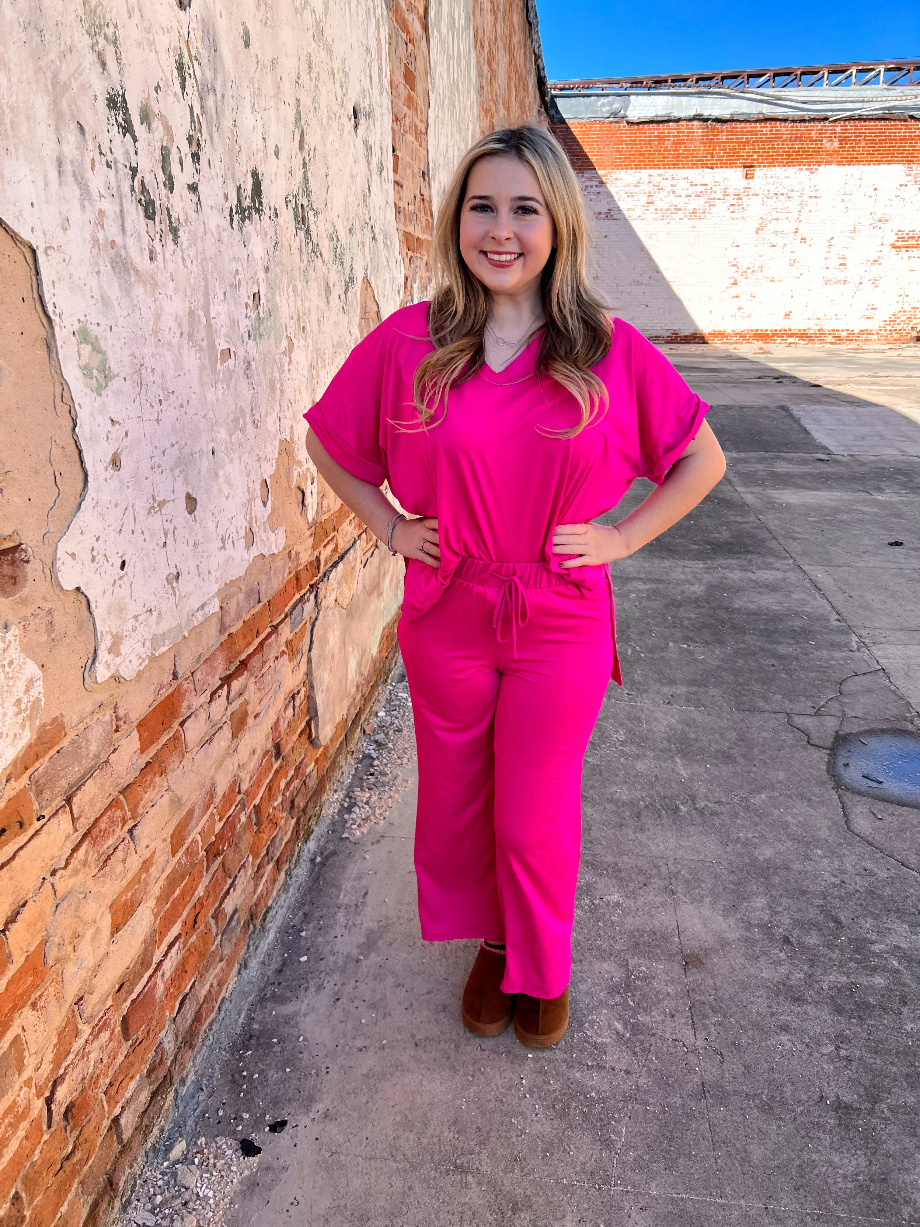 Lexi Lounge Pants Fuchsia