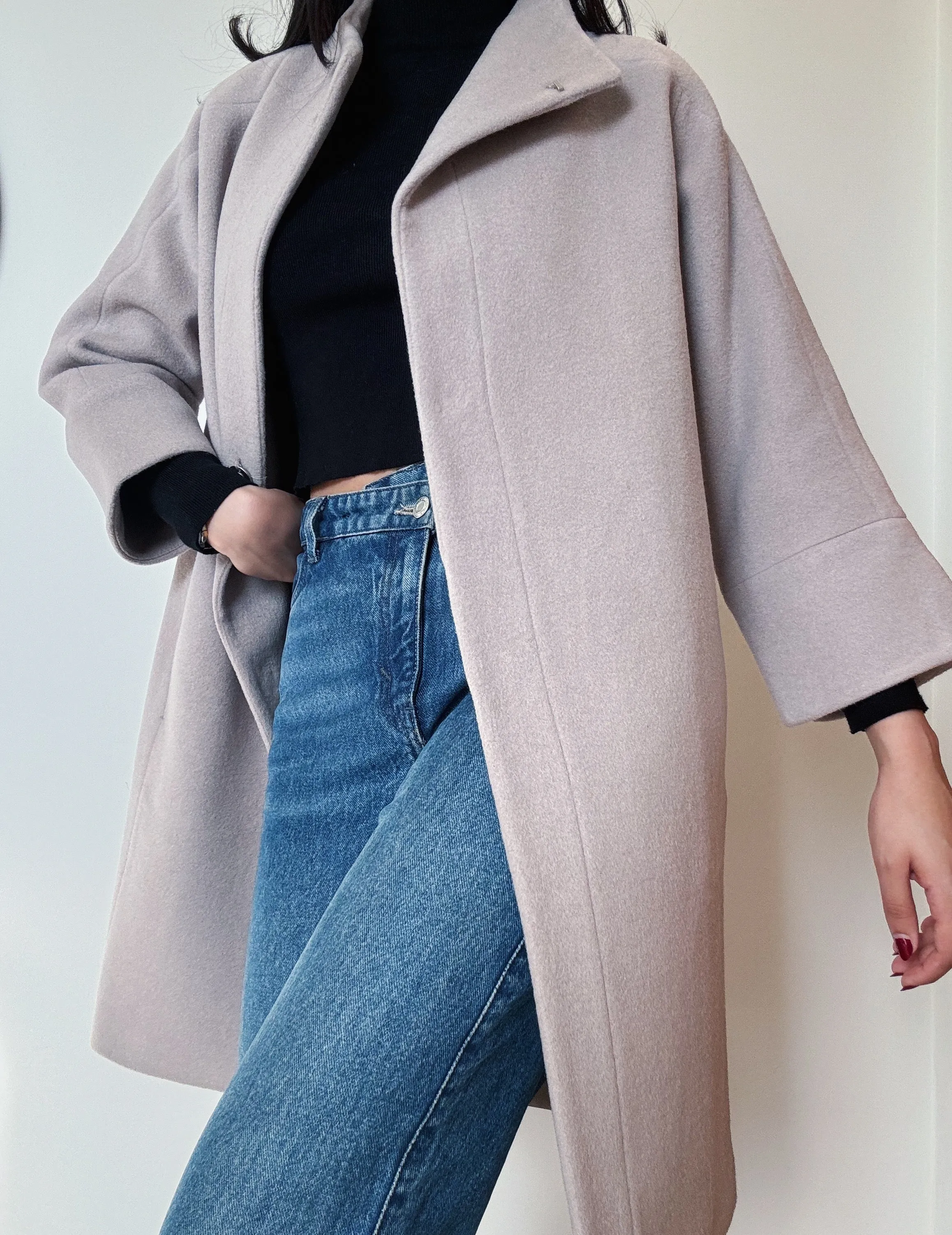 Lilac/Grey Coat (80% Wool)