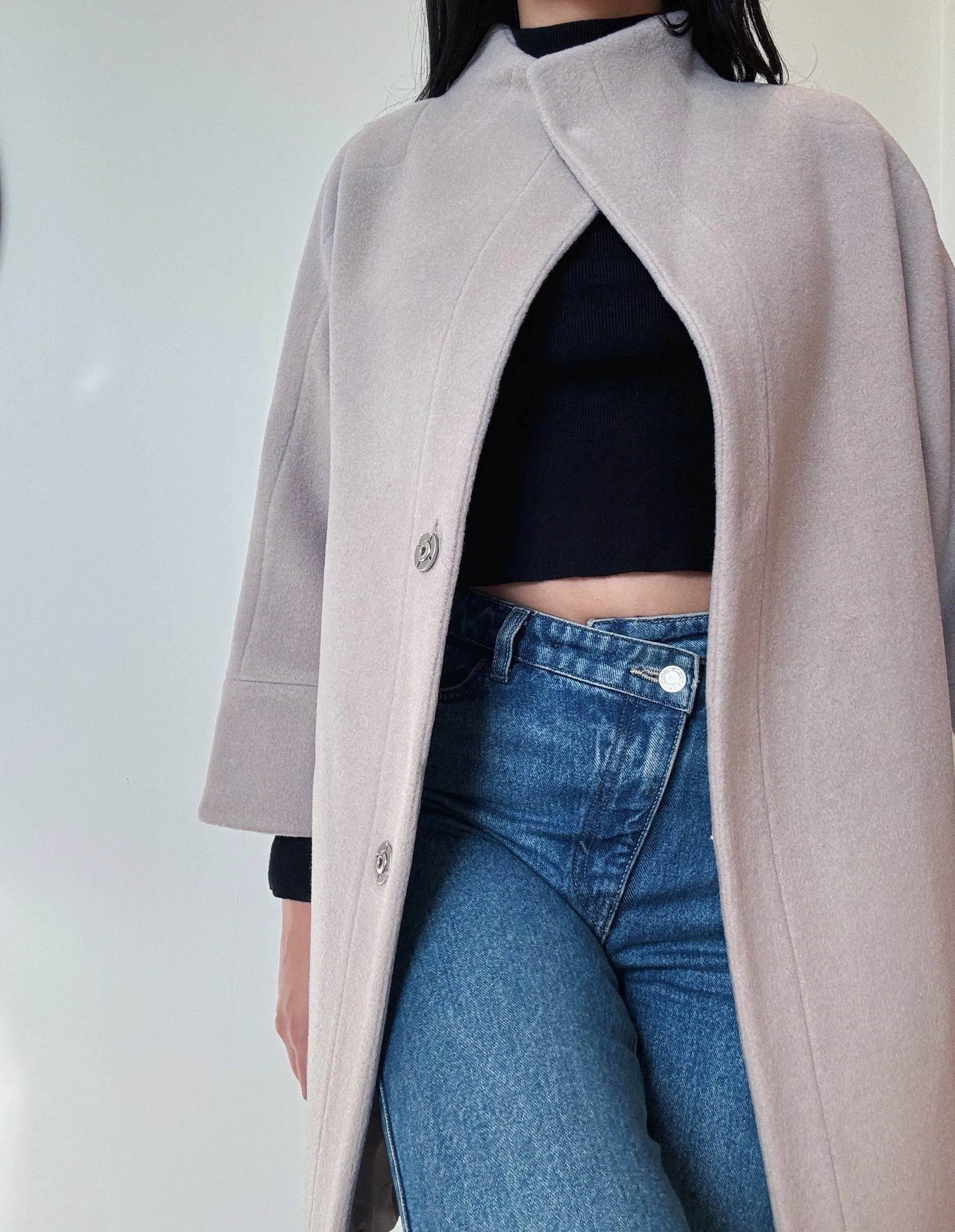 Lilac/Grey Coat (80% Wool)