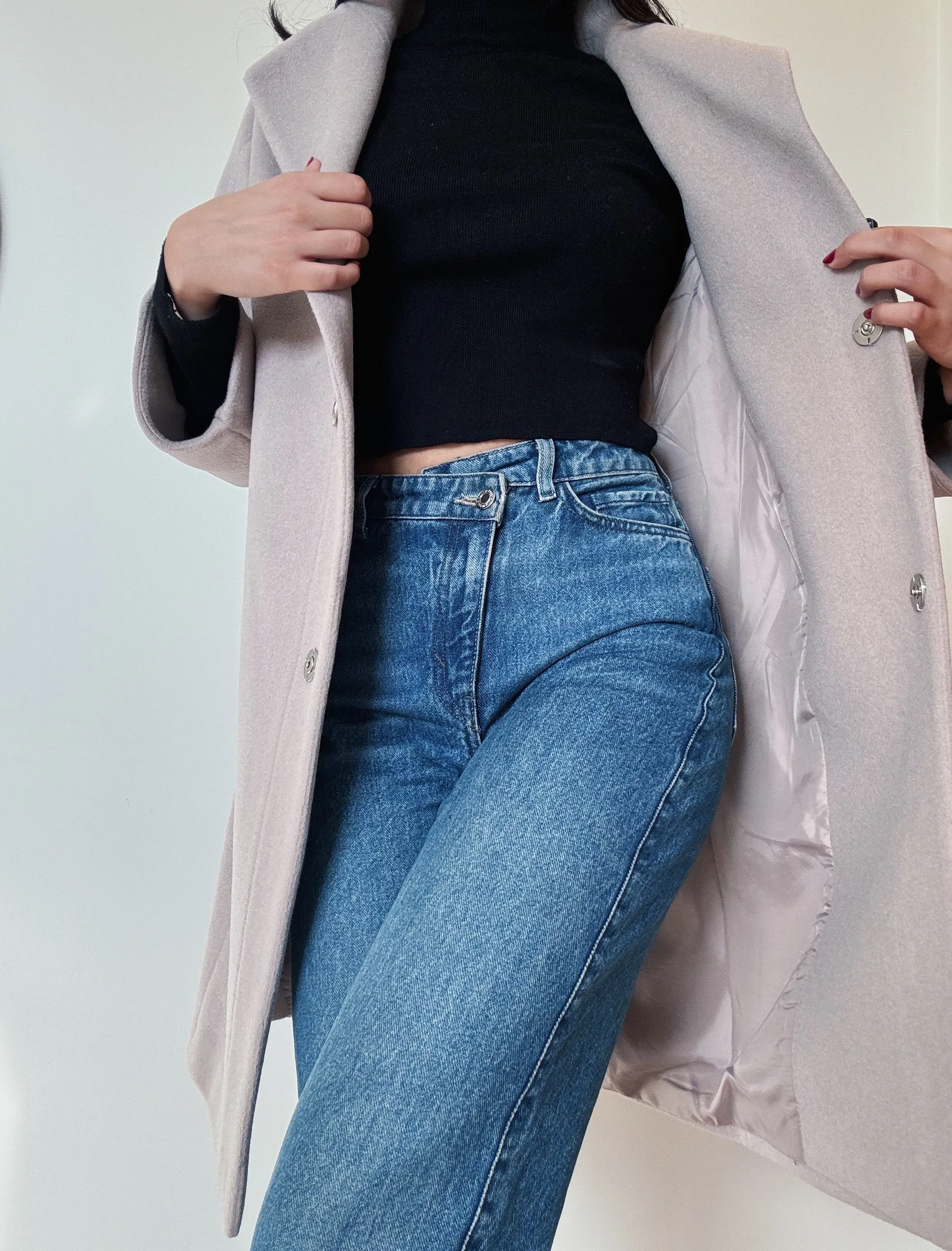 Lilac/Grey Coat (80% Wool)