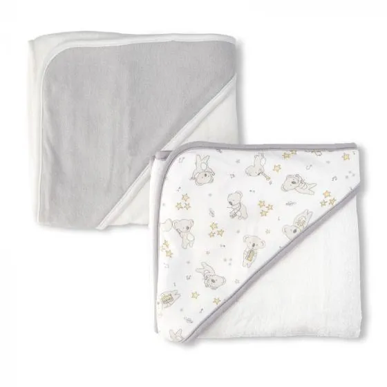 Little Linen Hooded Towel 2Pk - Cheeky Koala
