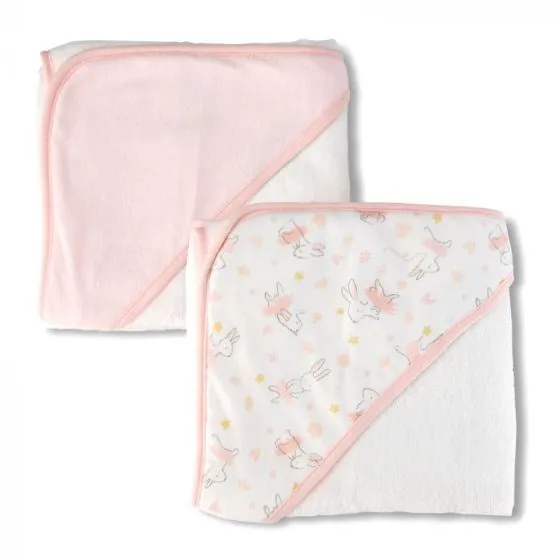 Little Linen TLLC Hooded Towel Ballerina Bunny 2Pk