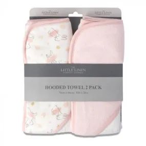 Little Linen TLLC Hooded Towel Ballerina Bunny 2Pk