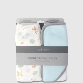 Little Linen TLLC Hooded Towel Safari Bear 2Pk