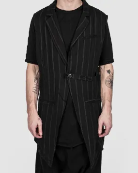Long striped vest