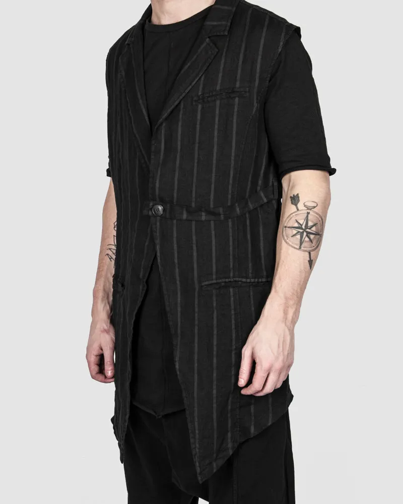 Long striped vest