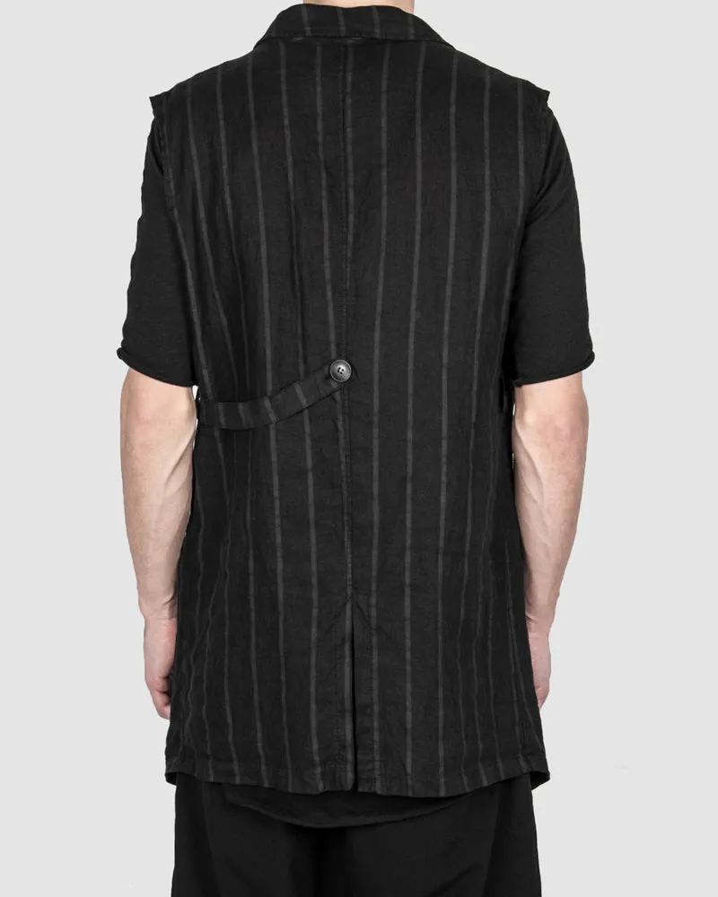 Long striped vest