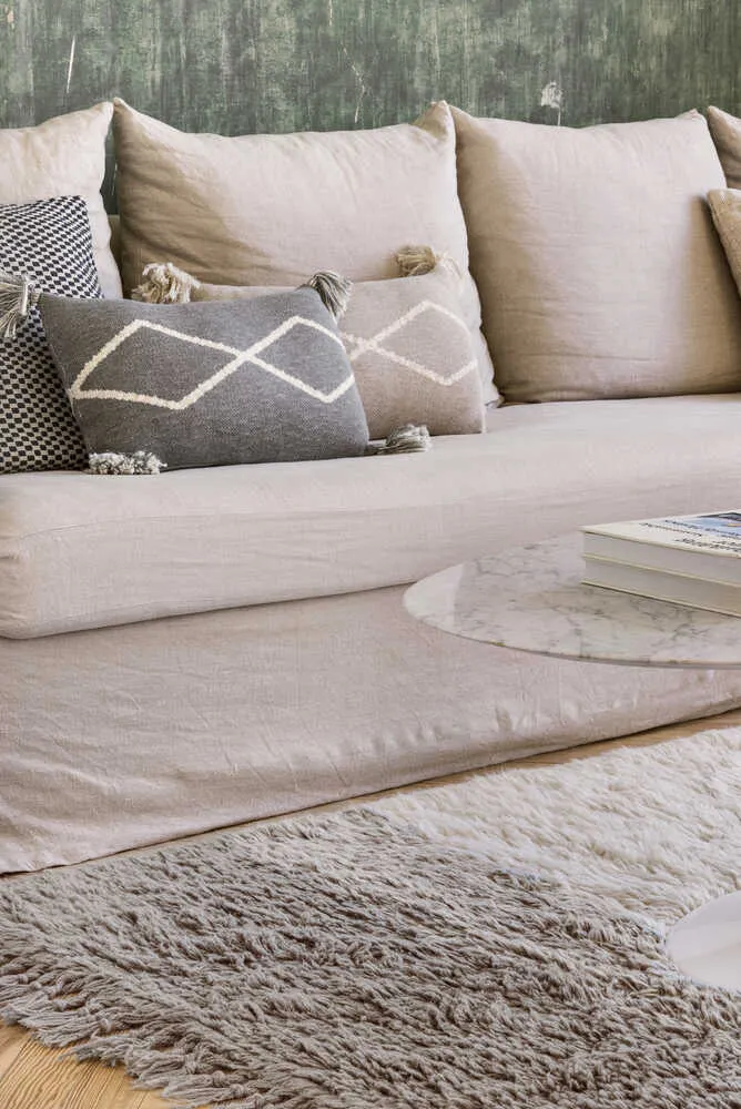 Lorena Canals Knitted Cushion Oasis Soft Linen