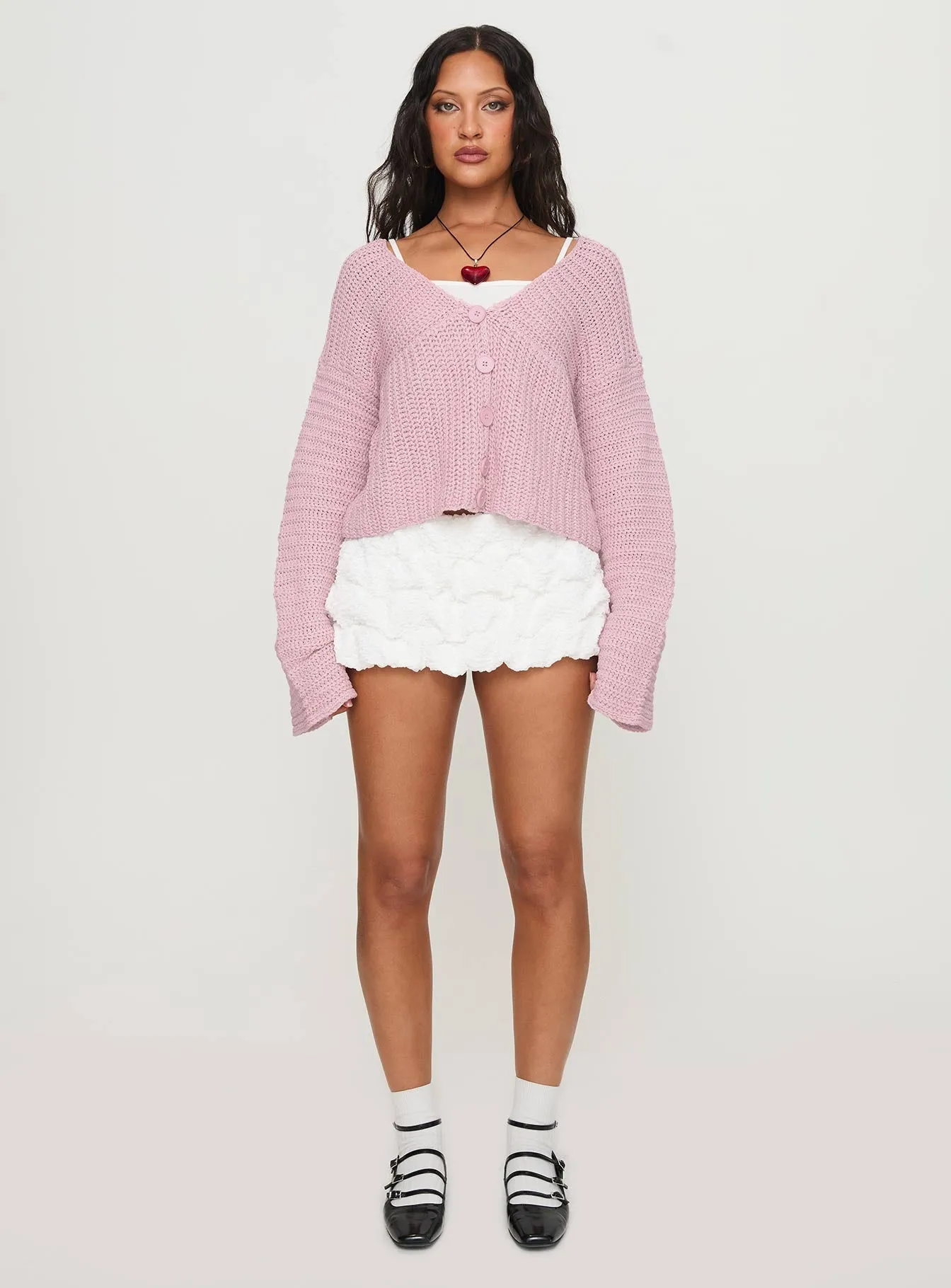 Maela Knit Cardigan Pink