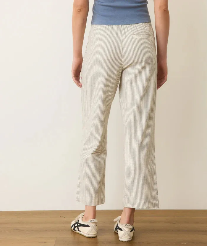 Marine Layer Elle Relaxed Crop Stripe Pant