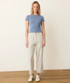 Marine Layer Elle Relaxed Crop Stripe Pant