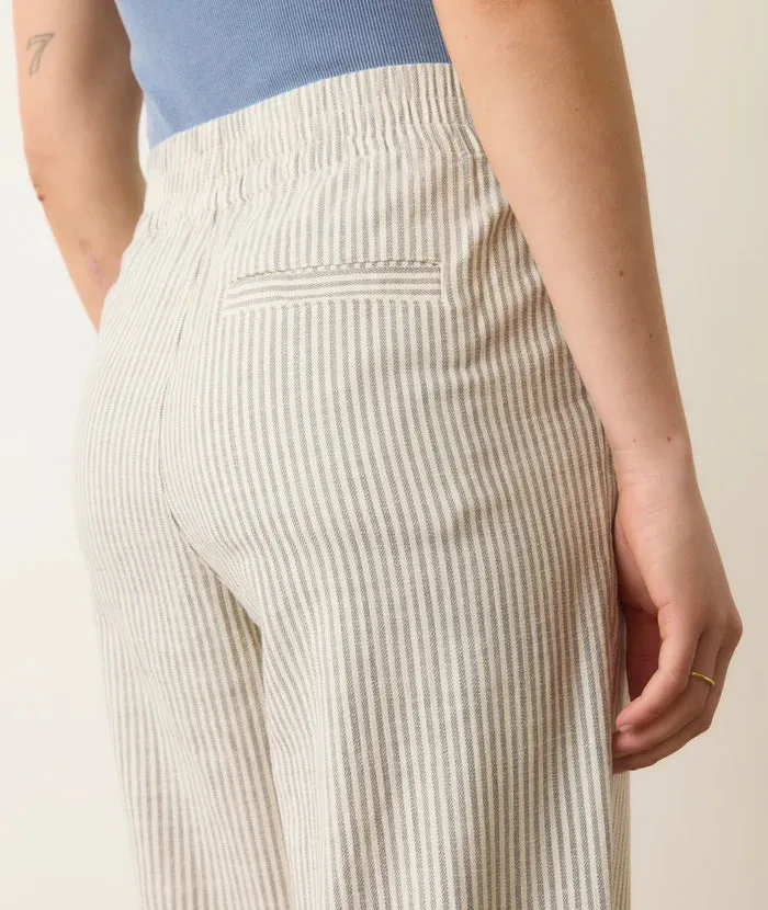 Marine Layer Elle Relaxed Crop Stripe Pant