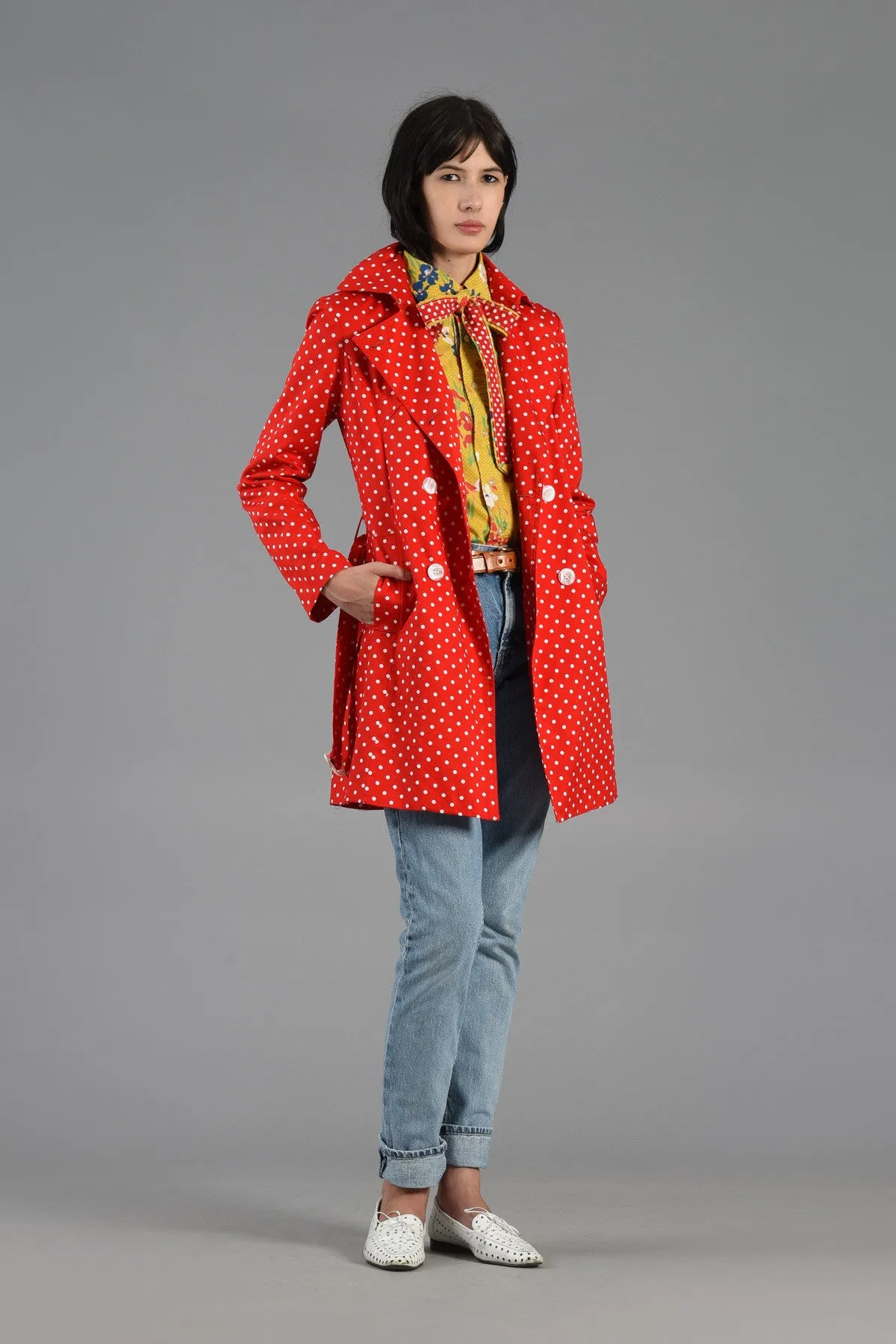 Max Mara Polkadot Trench Coat