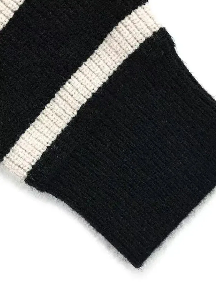 Maximus Gestreifter Half Zip Pullover | Stilvoller Herren-Strickpullover mit Reißverschluss