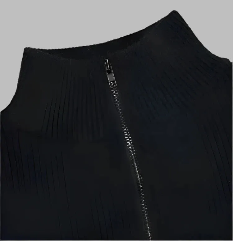 Maximus Gestreifter Half Zip Pullover | Stilvoller Herren-Strickpullover mit Reißverschluss