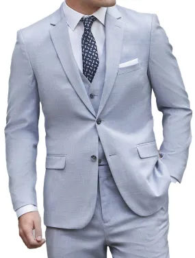 Men's Fashion summer Linen Regular Fit Notch Lapel Suit（Blazer vest Pants）