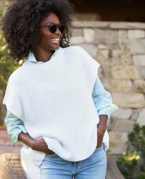 Montecito Sweater Vest White