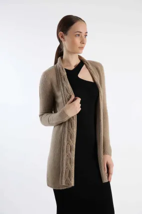 Natural Undyed Pure Cashmere Cardigan
