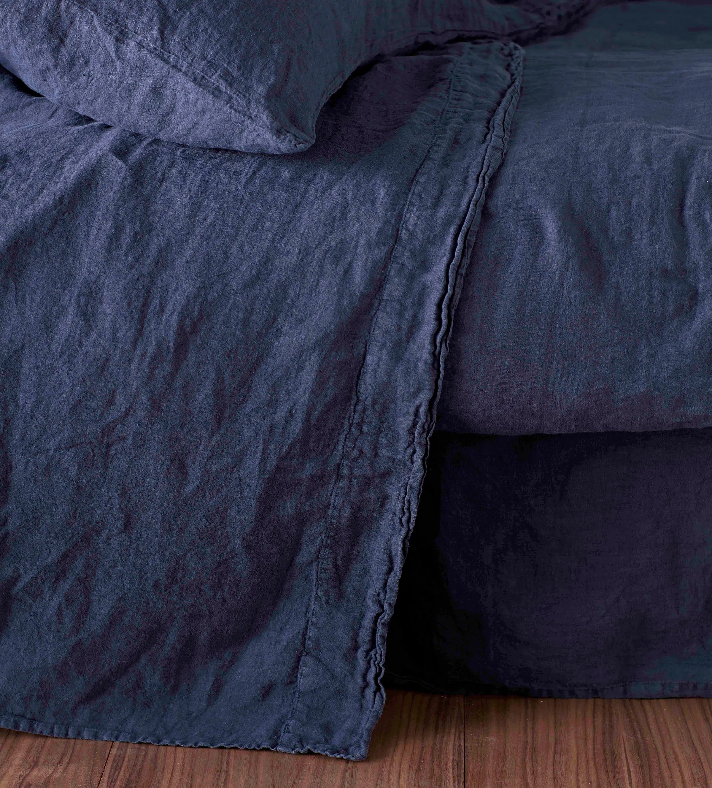 Navy Blue 100% Linen Bed Linen
