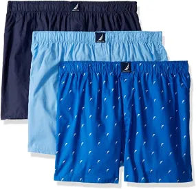 New in package! Nautica Mens Cotton Woven 3 Pack Boxers, Sz L (36-38)