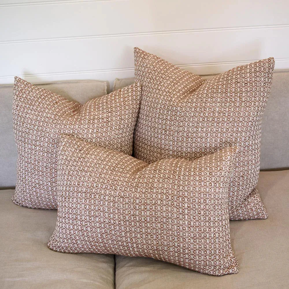 Noah Cushion | Nutmeg/White
