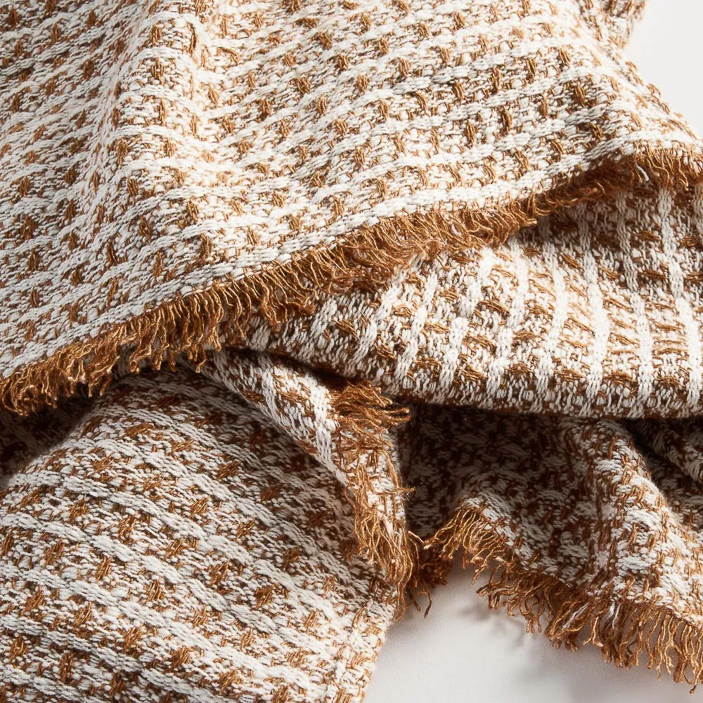 Noah Throw - Nutmeg/Off White