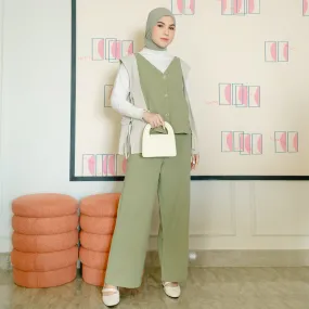 Nomi Set (One Set Linen) Creamy Matcha