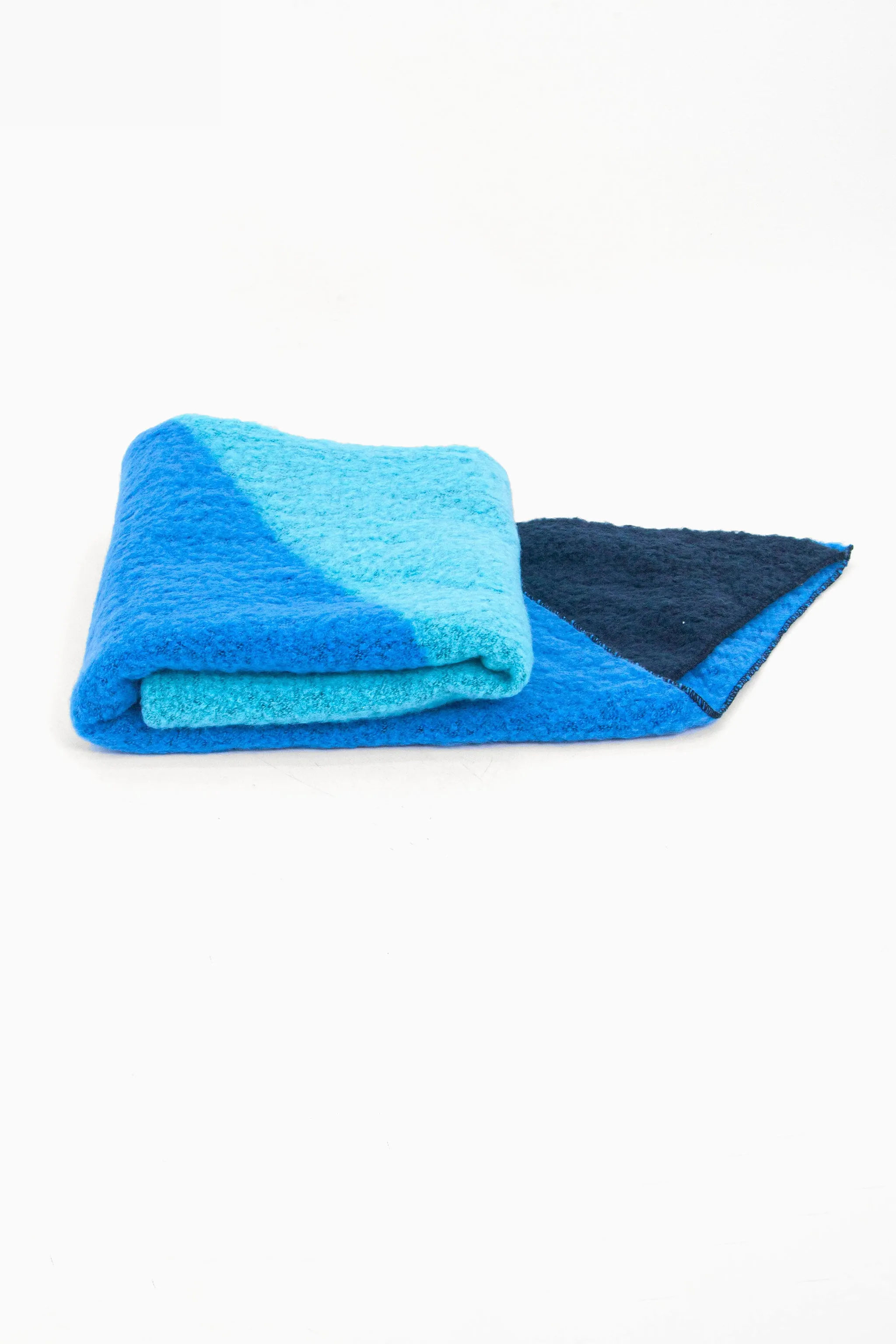 Nora Heavyweight Scarf - Royal Blue/Navy, Colour Block