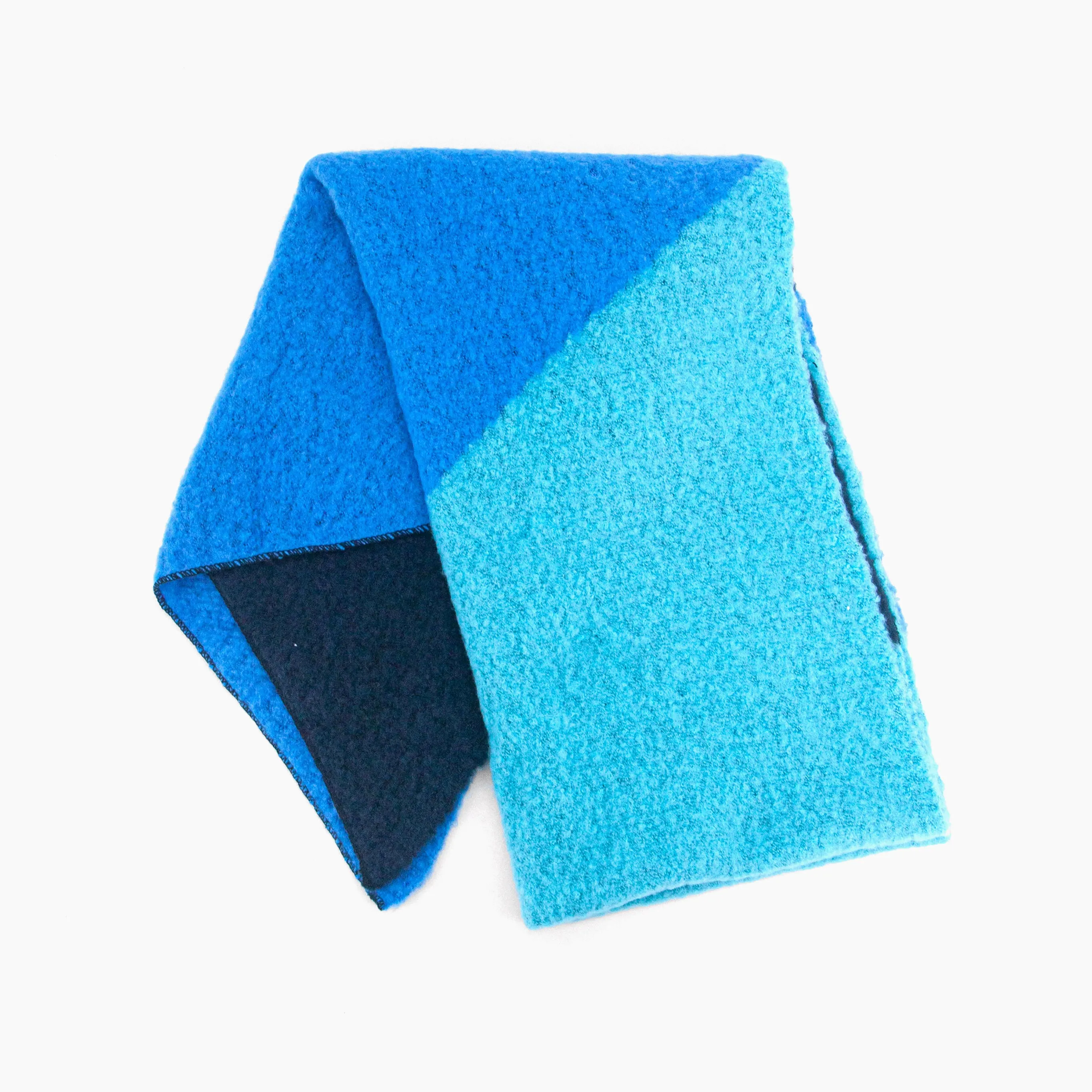 Nora Heavyweight Scarf - Royal Blue/Navy, Colour Block