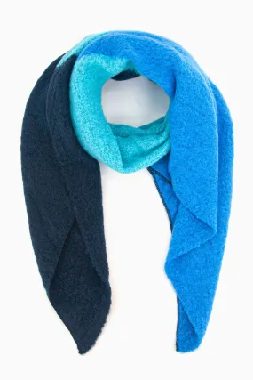 Nora Heavyweight Scarf - Royal Blue/Navy, Colour Block