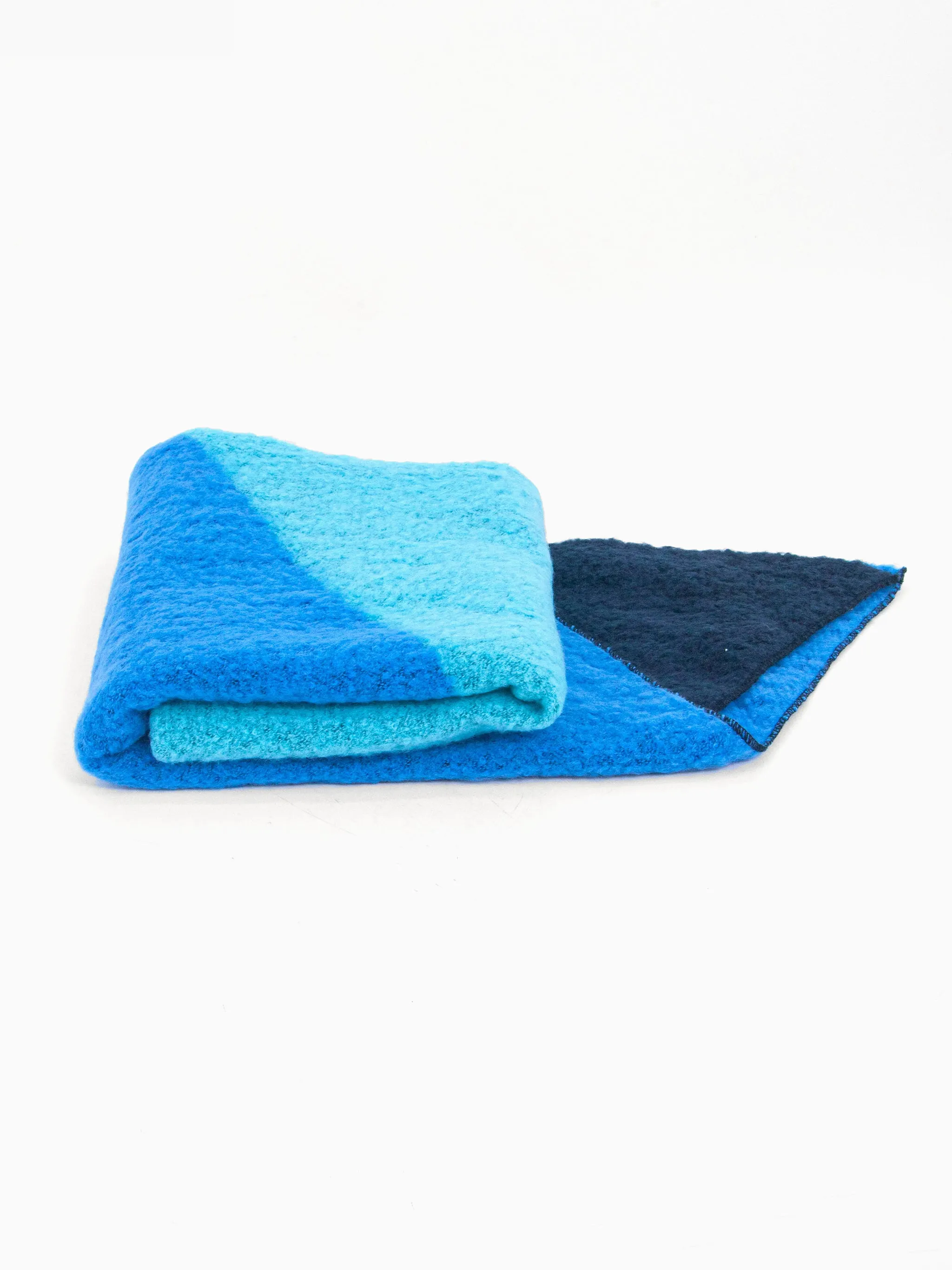 Nora Heavyweight Scarf - Royal Blue/Navy, Colour Block