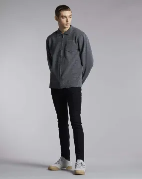 Norkka Zip Mens Cardigan | Light Grey