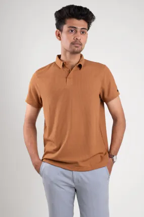 Nova Warm Brown Polo Tshirt For Man