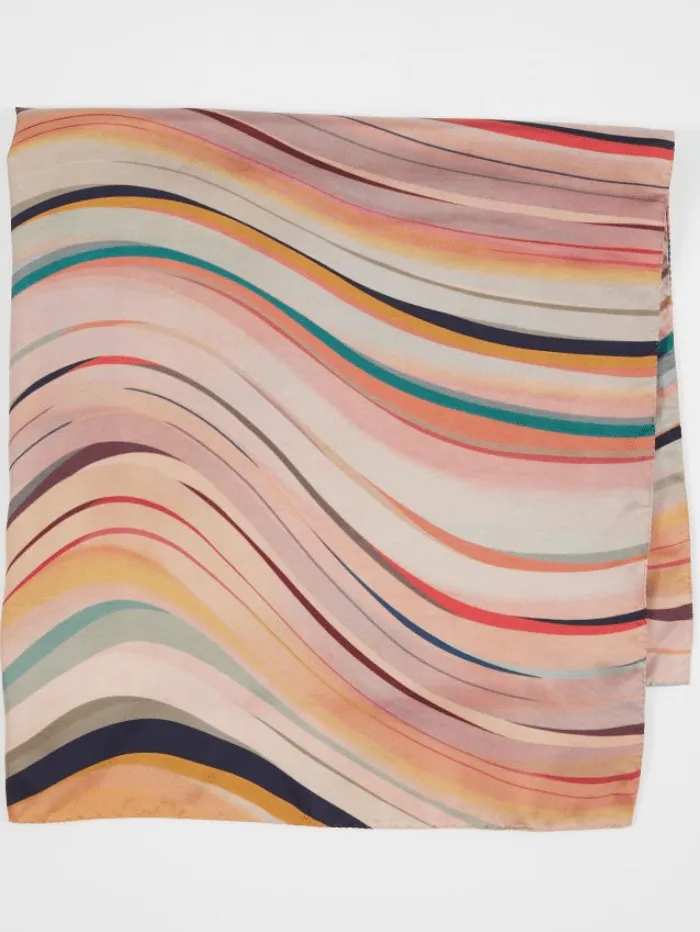 Paul Smith Women's Square Anton Silk Swirl Scarf W1A-250B-P334 Col 90