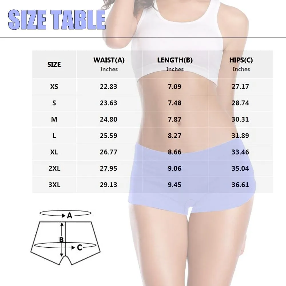 Personalized Underwear I Love You Custom Face Women's Boyshort Panties Gift For Her