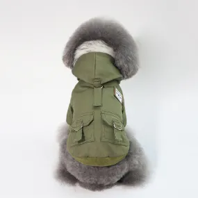 Pet / Dog Fashion Faux Fur Hooded Plush Parker