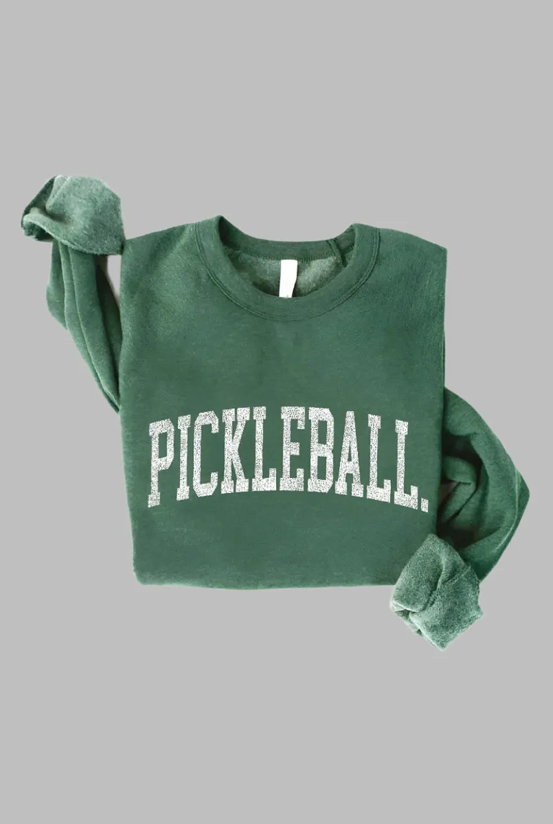 PICKLEBALL Graphic Sweatshirt HEATHER FOREST